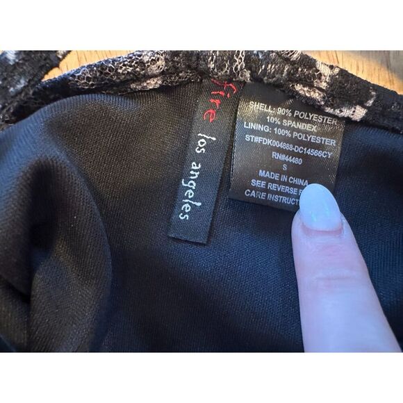 Fire Los Angelos Boho Semi Sheer Lace Maxi Dress Size Small - Picture 4 of 6